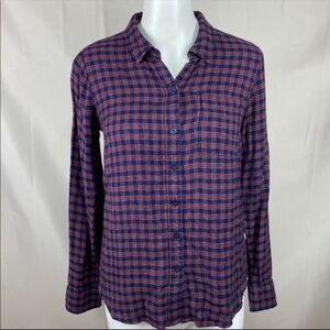 Lucky Brand Plaid Button Up Shirt XS
